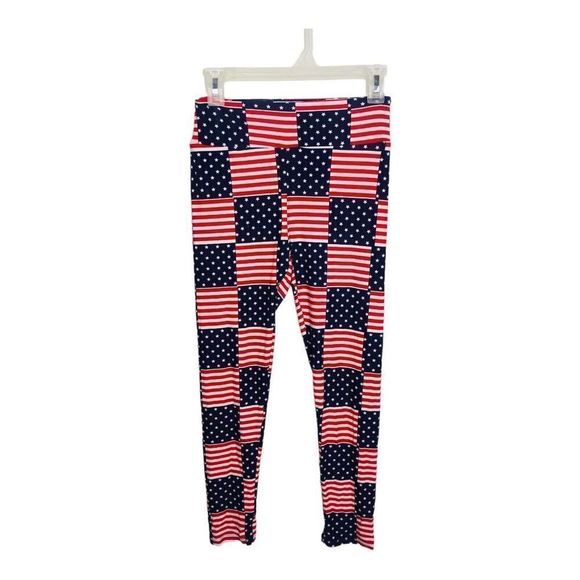 Legging LuLaRoe Americana OS - Étoiles Sur Fond Bleu - Neuf Avec étiquettes